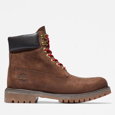 Timberland Premium 6 Inch Lux Leather Bot Erkek Kahverengi | TR-1284D