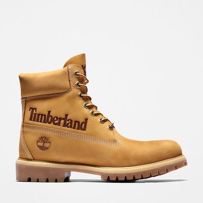 Timberland Premium Logo 6 Inch Bot Erkek Sarı | TR-8724L