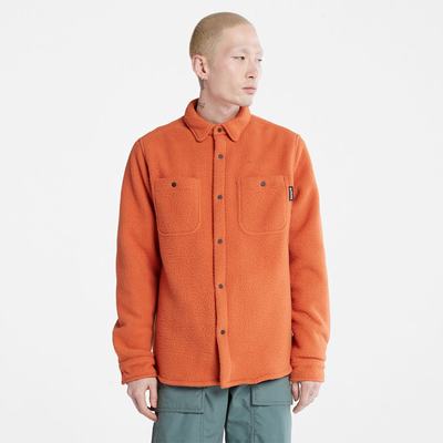 Timberland Progressive Utility Fleece-collar Overshirt Ceket Erkek Turuncu | TR-1076G