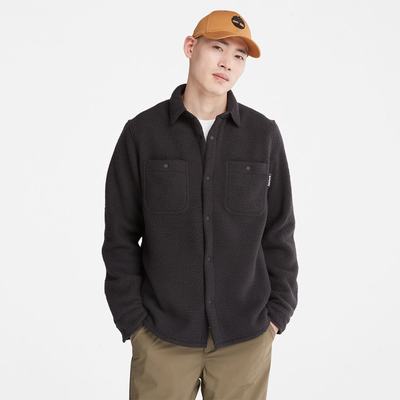 Timberland Progressive Utility Fleece-collar Overshirt Ceket Erkek Siyah | TR-4987H