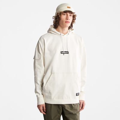 Timberland Progressive Utility Mixed-Media Kapüşonlu Sweatshirt Erkek Beyaz | TR-8037Q