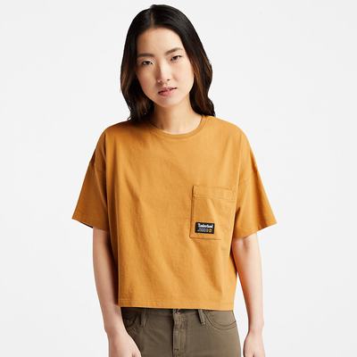 Timberland Progressive Utility Pocket Tişört Kadın Koyu Sarı | TR-3964T