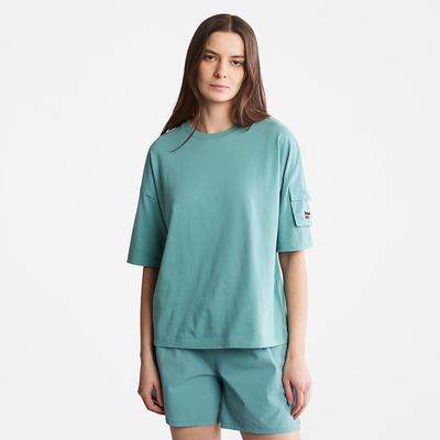 Timberland Progressive Utility Pocket Tişört Kadın Turkuaz | TR-9675H