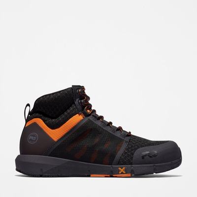 Timberland Radius Composite Burunlu İş Sneaker Iş Botu Erkek Siyah Turuncu | TR-5891L