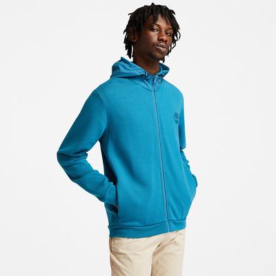 Timberland Re-Konfor EK+ Zip Kapüşonlu Sweatshirt Erkek Turkuaz | TR-4068C