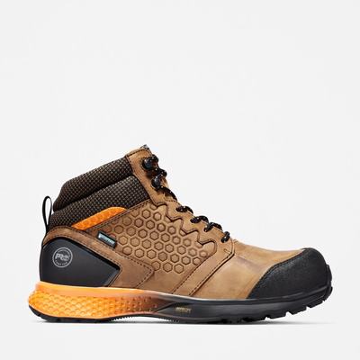 Timberland Reaxion Composite Burunlu Waterproof İş Sneaker Iş Botu Erkek Kahverengi Turuncu | TR-3789M