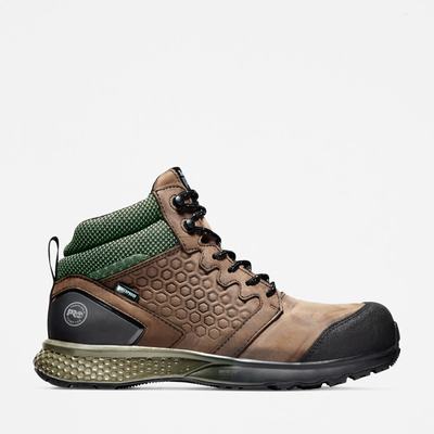 Timberland Reaxion Composite Burunlu Waterproof İş Sneaker Iş Botu Erkek Kahverengi Yeşil | TR-8205Q