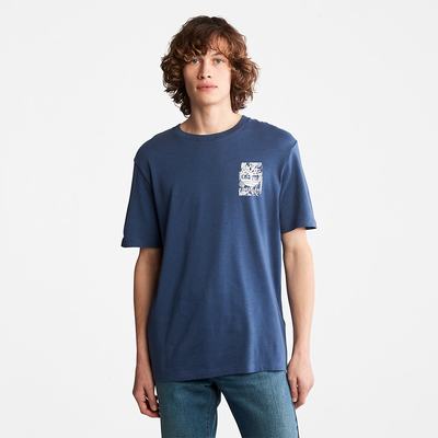 Timberland Refibra™ Teknolojileri Tişört Erkek Mavi | TR-8763D