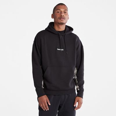 Timberland Reinforced-elbow Kapüşonlu Sweatshirt Erkek Siyah | TR-7628L