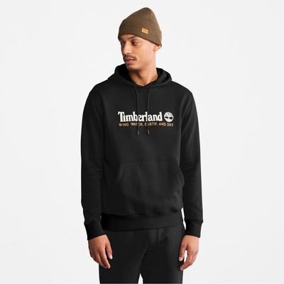 Timberland Rüzgâr, Su, Earth, and Sky Kapüşonlu Sweatshirt Erkek Siyah | TR-0381P
