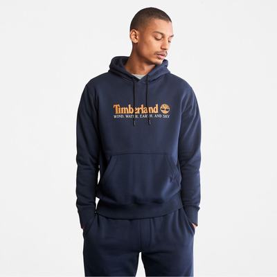 Timberland Rüzgâr, Su, Earth, and Sky Kapüşonlu Sweatshirt Erkek Lacivert | TR-6375C