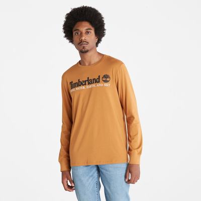 Timberland Rüzgâr, Su, Earth and Sky Long-Sleeve Tişört Erkek Kahverengi | TR-1673Q