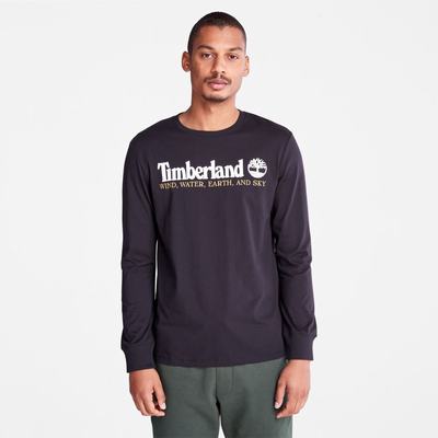 Timberland Rüzgâr, Su, Earth and Sky Long-Sleeve Tişört Erkek Siyah | TR-7180E