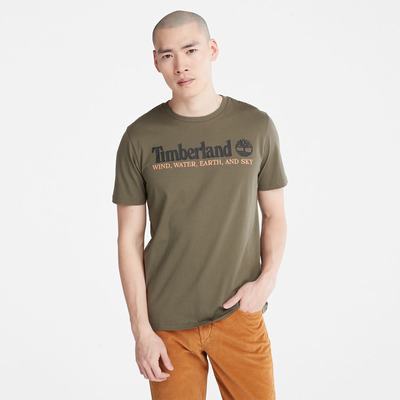 Timberland Rüzgâr, Su, Earth, and Sky Tişört Erkek Koyu Yeşil | TR-3496E