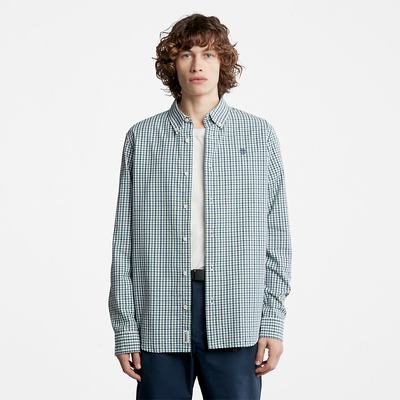Timberland Seersucker Gingham Gömlek Erkek Turkuaz | TR-4027R