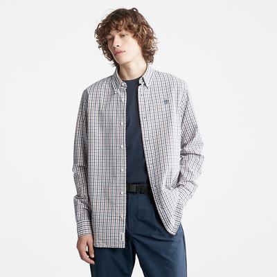 Timberland Seersucker Gingham Gömlek Erkek Mor | TR-5382E
