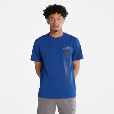 Timberland Side-logo Tişört Erkek Koyu Mavi | TR-1674V