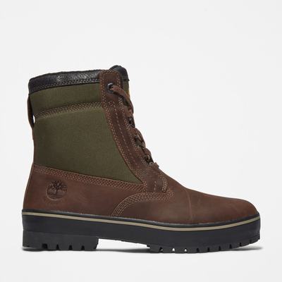 Timberland Spruce Mountain Waterproof Warm-Astar Kışlık Bot Erkek Koyu Kahverengi | TR-8740H
