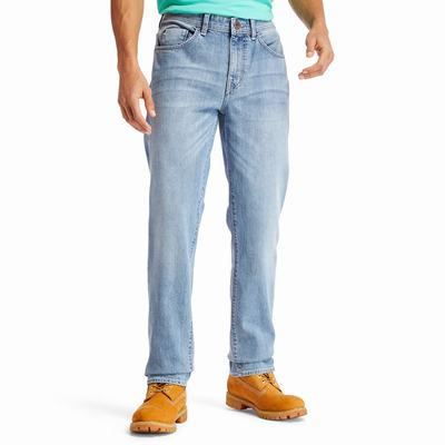 Timberland Squam Lake Stretch Kot Pantolon Erkek Açık Mavi | TR-8964J