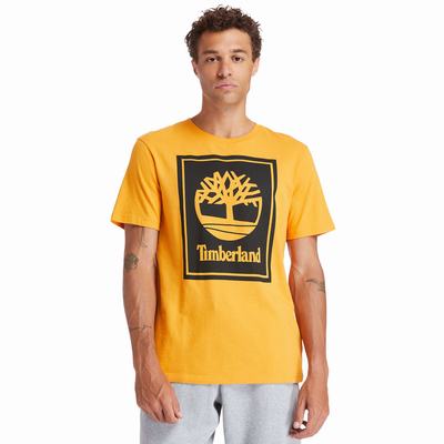 Timberland Stack Logo Tişört Kadın Turuncu | TR-7820F