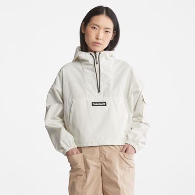 Timberland Su-Repellent Sokak Cropped Anorak Ceket Kadın Beyaz | TR-4026N