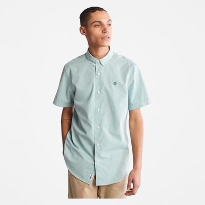 Timberland Suncook River Kısa-Sleeve Poplin Gömlek Erkek Yeşil | TR-8739R