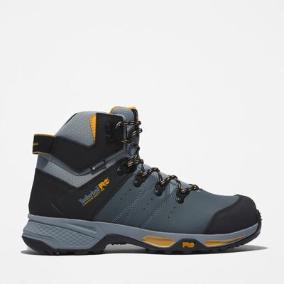 Timberland Switchback Waterproof Comp-Burunlu İş Hikers Iş Botu Erkek Gri Sarı | TR-0627C