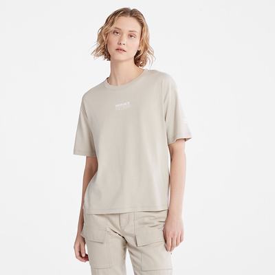 Timberland T-Shirt with Tencel™ x Refibra™ Teknolojileri Tişört Kadın Açık Gri | TR-1859X