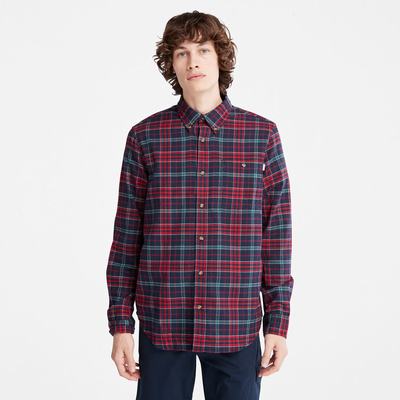 Timberland Tartan Shirt with SolucellAir™ Teknolojileri Gömlek Erkek Kırmızı | TR-9630V