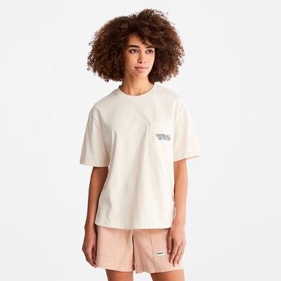Timberland TimberCHILL™ Pocket Tişört Kadın Beyaz | TR-4726Z