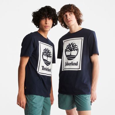 Timberland Tree Logo Tişört Erkek Lacivert | TR-8479P