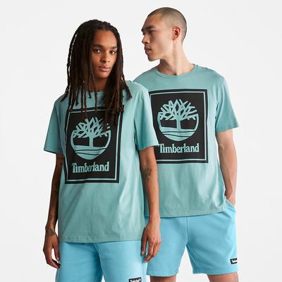 Timberland Tree Logo Tişört Kadın Açık Mavi | TR-8072X