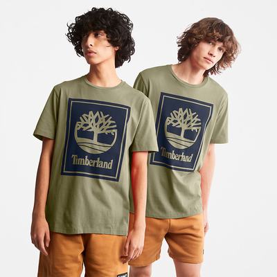 Timberland Tree Logo Tişört Kadın Gri | TR-0371N