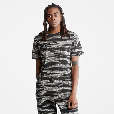 Timberland White Tiger Print Tişört Erkek Yeşil | TR-9652Q