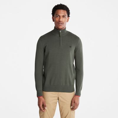 Timberland Williams River Half-zip Süveter Erkek Koyu Yeşil | TR-2413P
