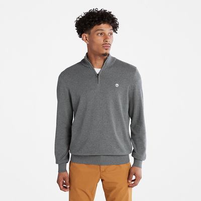 Timberland Williams River Zip-neck Kazak Erkek Koyu Gri | TR-5281J