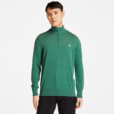 Timberland Williams River Zip-neck Kazak Erkek Yeşil | TR-8076Z