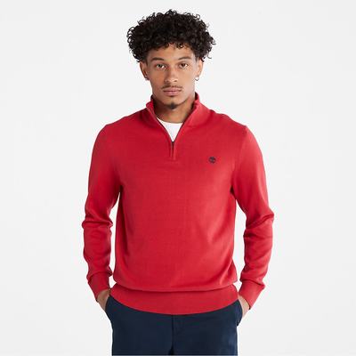 Timberland Williams River Zip-neck Süveter Erkek Kırmızı | TR-8367H