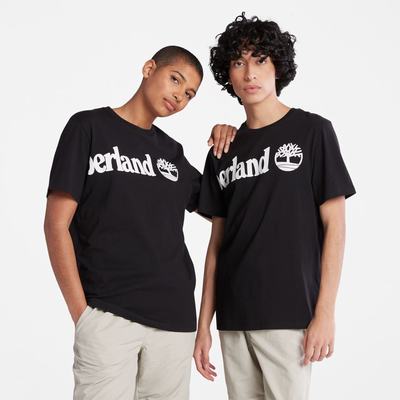 Timberland Wraparound-Logo Tişört Erkek Siyah | TR-5601K