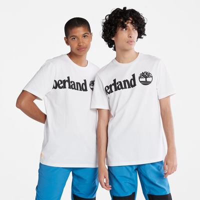 Timberland Wraparound-Logo Tişört Kadın Beyaz | TR-0769L